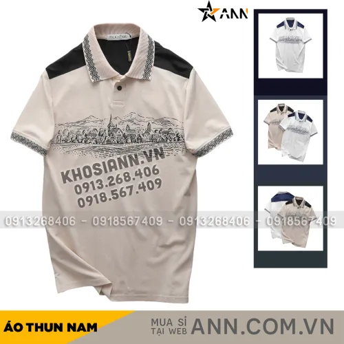 Nơi lấy sỉ áo Thun Nam Cổ Bẻ Pack Horse Họa Tiết Ngôi Làng Cổ Điển (Có Size 3x)