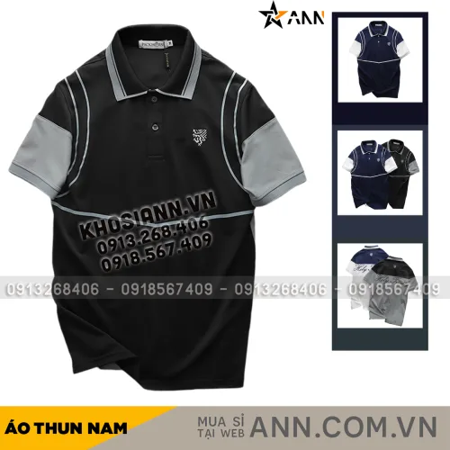 Chuyên sỉ áo Thun Nam Cổ Bẻ Pack Horse Logo Thêu Nổi In Chữ Holy Trinity (Có Size 3x)
