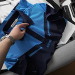 Áo thun nam Pack Horse cổ bẻ thêu nổi chữ Airline size 3x