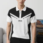 Áo thun nam Pack Horse cổ bẻ thêu nổi chữ Airline size 3x