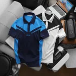 Áo thun nam Pack Horse cổ bẻ thêu nổi chữ Airline size 3x