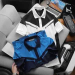 Áo thun nam Pack Horse cổ bẻ thêu nổi chữ Airline size 3x