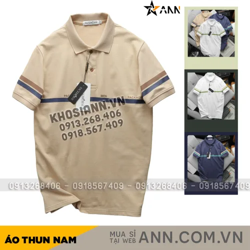 Nguồn hàng sỉ áo Thun Nam Cổ Bẻ Pack Horse Viền 2 Sọc (Có Size 3x)