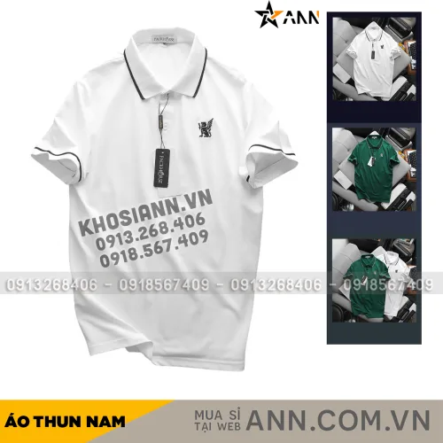 Chuyên sỉ áo Thun Nam Cổ Bẻ PackHorse Thêu Nổi Logo 2 Màu Cao Cấp (Có size 3x)