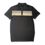 Áo thun cổ bẻ nam trẻ trung với hai sọc ngang trước ngực, có size 3XL
