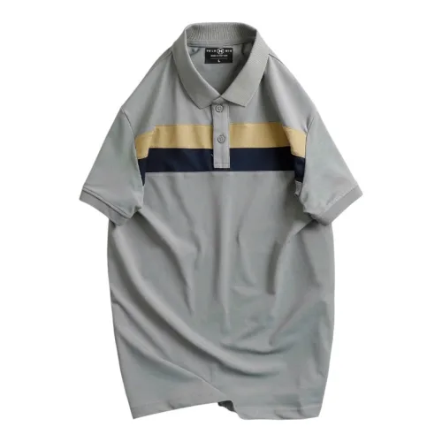 Áo thun cổ bẻ nam trẻ trung với hai sọc ngang trước ngực, có size 3XL