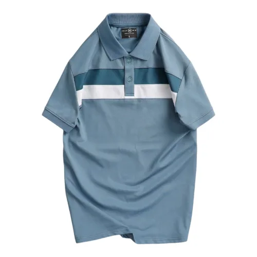 Áo thun cổ bẻ nam trẻ trung với hai sọc ngang trước ngực, có size 3XL