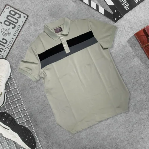 Áo thun cổ bẻ nam trẻ trung với hai sọc ngang trước ngực, có size 3XL