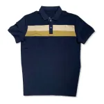 Áo thun cổ bẻ nam trẻ trung với hai sọc ngang trước ngực, có size 3XL