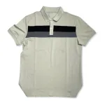 Áo thun cổ bẻ nam trẻ trung với hai sọc ngang trước ngực, có size 3XL