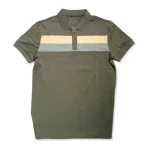 Áo thun cổ bẻ nam trẻ trung với hai sọc ngang trước ngực, có size 3XL