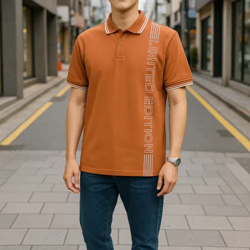 Áo Polo Nam Cá Sấu Poly Phối Sọc, Size 3XL