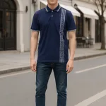 Áo Polo Nam Cá Sấu Poly Phối Sọc, Size 3XL