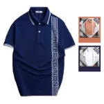 Áo Polo Nam Cá Sấu Poly Phối Sọc, Size 3XL