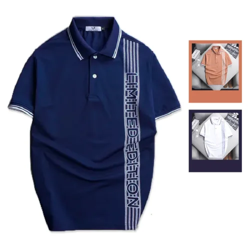 Áo Polo Nam Cá Sấu Poly Phối Sọc, Size 3XL