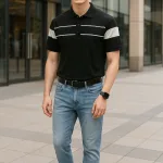 Shop sỉ áo Thun Nam Cổ Bẻ Phối Sọc Áo Trẻ Trung (Có Size 3XL)