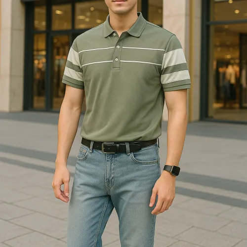 Shop sỉ áo Thun Nam Cổ Bẻ Phối Sọc Áo Trẻ Trung (Có Size 3XL)