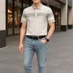 Shop sỉ áo Thun Nam Cổ Bẻ Phối Sọc Áo Trẻ Trung (Có Size 3XL)