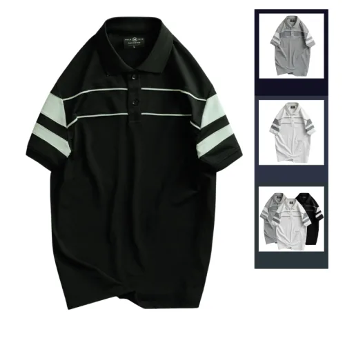 Shop sỉ áo Thun Nam Cổ Bẻ Phối Sọc Áo Trẻ Trung (Có Size 3XL)