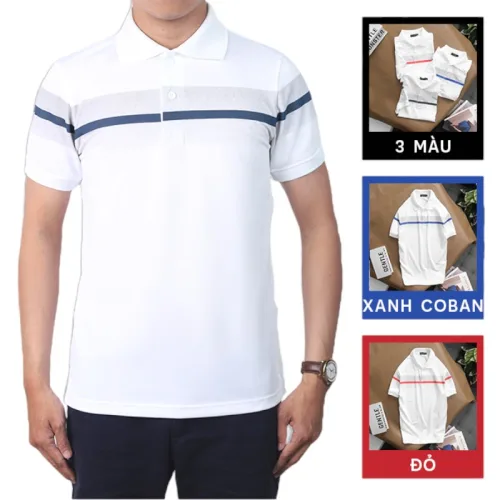 Nơi lấy sỉ áo Thun Nam Có Cổ Tay Ngắn Phối Sọc
