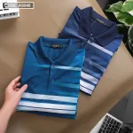 Nguồn hàng sỉ áo Thun Nam Cổ Bẻ Sọc Ngang Tay Ngắn
