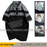 Shop sỉ áo Thun Nam Cổ Bẻ Sọc Ngang Phối Màu Trẻ Trung (Có Size 3XL)