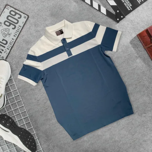 Shop sỉ áo Thun Nam Cổ Bẻ Sọc Ngang Phối Màu Trẻ Trung (Có Size 3XL)