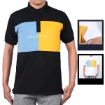 Áo thun nam cổ bẻ thêu chữ phối màu(Có size 3x)