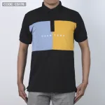 Áo thun nam cổ bẻ thêu chữ phối màu(Có size 3x)