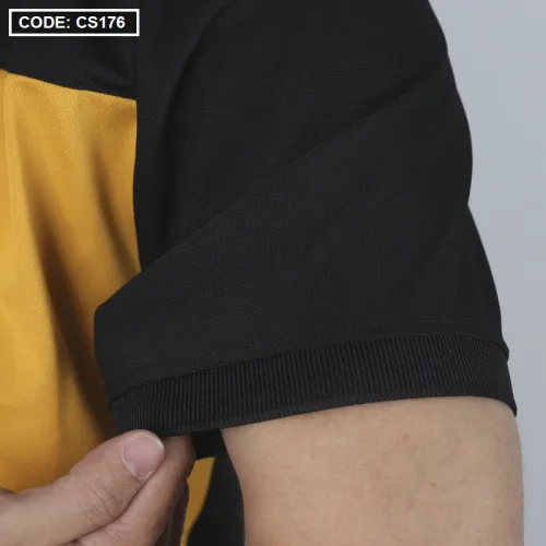 Áo thun nam cổ bẻ thêu chữ phối màu(Có size 3x)