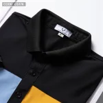 Áo thun nam cổ bẻ thêu chữ phối màu(Có size 3x)