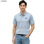 Áo polo nam CS140 cổ bẻ, thêu chữ phối sọc