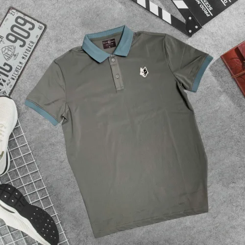 Nguồn hàng sỉ áo Thun Nam Cổ Bẻ Thêu Logo Hình Con Sói Và Viền Bo Tay Áo (Có Size 3XL)