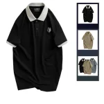 Nguồn hàng sỉ áo Thun Nam Cổ Bẻ Thêu Logo Hình Con Sói Và Viền Bo Tay Áo (Có Size 3XL)