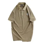 Nguồn hàng sỉ áo Thun Nam Cổ Bẻ Thêu Logo Hình Con Sói Và Viền Bo Tay Áo (Có Size 3XL)