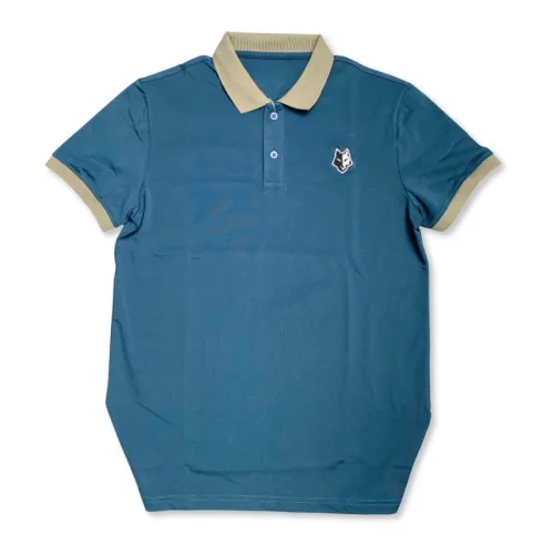 Nguồn hàng sỉ áo Thun Nam Cổ Bẻ Thêu Logo Hình Con Sói Và Viền Bo Tay Áo (Có Size 3XL)