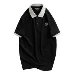 Nguồn hàng sỉ áo Thun Nam Cổ Bẻ Thêu Logo Hình Con Sói Và Viền Bo Tay Áo (Có Size 3XL)