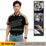 Áo Polo Nam Thêu Logo Ngực, Phối Họa Tiết Chữ G Size 3XL