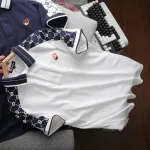 Áo Polo Nam Thêu Logo Ngực, Phối Họa Tiết Chữ G Size 3XL