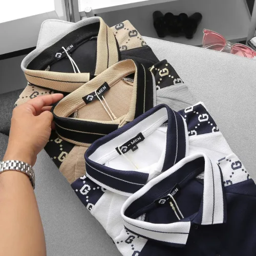 Áo Polo Nam Thêu Logo Ngực, Phối Họa Tiết Chữ G Size 3XL