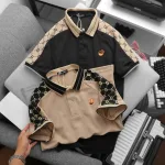 Áo Polo Nam Thêu Logo Ngực, Phối Họa Tiết Chữ G Size 3XL