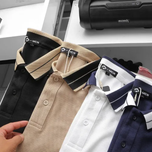 Áo Polo Nam Thêu Logo Ngực, Phối Họa Tiết Chữ G Size 3XL