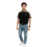 Áo Polo Nam Thêu Logo Ngực, Phối Họa Tiết Chữ G Size 3XL