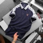 Áo Polo Nam Thêu Logo Ngực, Phối Họa Tiết Chữ G Size 3XL