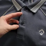Áo thun cổ bẻ dành cho nam với logo Rubik thêu nổi, có size 3x