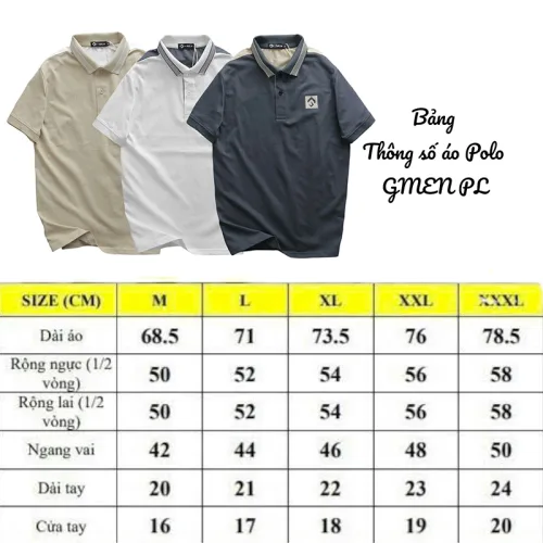 Áo thun cổ bẻ dành cho nam với logo Rubik thêu nổi, có size 3x