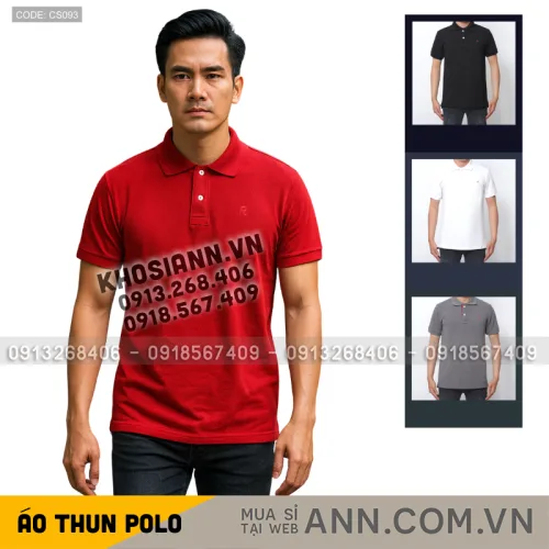 Nơi lấy sỉ áo thun nam cổ bẻ vải cá mập