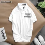 Áo thun cá sấu nam CS094 kiểu polo cổ bẻ thêu chữ