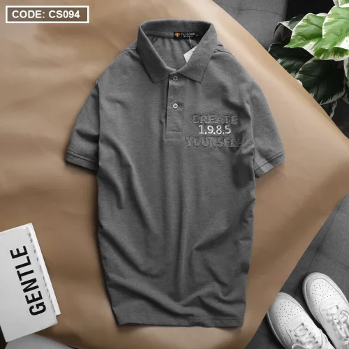 Áo Polo Nam Cổ Bẻ Thêu Chữ Vải