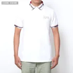 Chỗ sỉ áo thun nam cổ bẻ thêu chữ thun co giãn